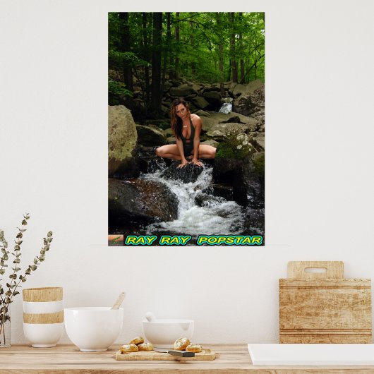 レイRay Popstar Waterfall#4 ポスター (キッチン)