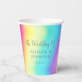 レウかわいらしン結婚ボーパーソナライズされた 紙コップ (正面)