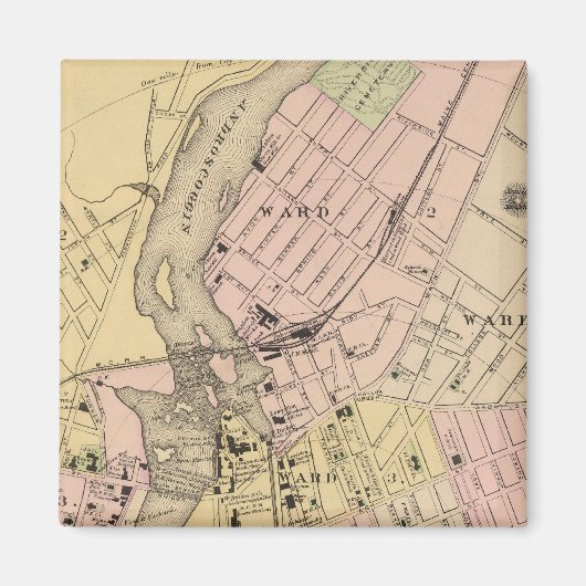 レウィストンの地図 マグネット (正面)