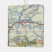 レウィズタウンモンタナヴィンテージの地図 セラミックオーナメント (左)