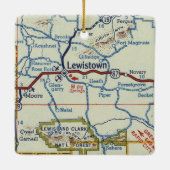 レウィズタウンモンタナヴィンテージの地図 セラミックオーナメント (裏面)