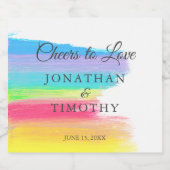 レウエレガントン結婚ボーパーソナライズされた スパークリングワインラベル (シングルラベル)