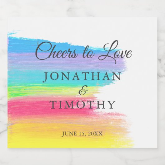 レウエレガントン結婚ボーパーソナライズされた スパークリングワインラベル (シングルラベル)