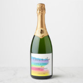 レウエレガントン結婚ボーパーソナライズされた スパークリングワインラベル (正面)