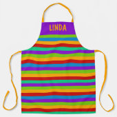 レウカラフルンストライプボーカスタム エプロン (正面)
