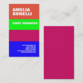 レウカラフルンモダンはっきりしたミニマルプロフェッショナル 名刺 (正面/裏面)