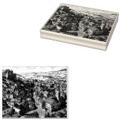 レウズ、イーストサセックスヴィンテージスケッチ ラバースタンプ (押印)