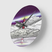 レエクライレウルスライトハウスサザンアルゼンチン ラウンド壁時計 (傾斜)