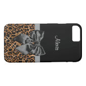 レエレガントオパード印刷古風な黒い弓 Case-Mate iPhoneケース (裏面(横))