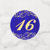 レエレガントガルゴールデンタイポグラフィスウィート16 コンフェッティ (スモール正面)