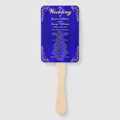 レエレガントガルゴールデンタイポグラフィ結婚式 プログラム ハンドファン (正面)