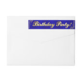 レエレガントガルゴールデンタイポグラフィ誕生日 ラップアラウンドラベル (裏面)