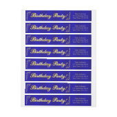 レエレガントガルゴールデンタイポグラフィ誕生日 ラップアラウンドラベル (シート)