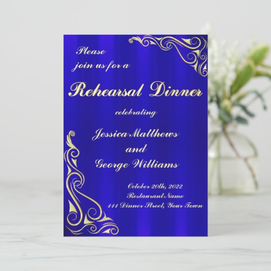 レエレガントガルゴールデン王室のブルーリハーサルディナー 招待状 (スタンド正面)