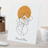 レエレガントスミニマルビアンラインアート 台座サイン (インサイチュ)