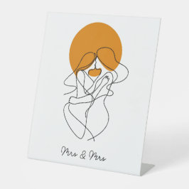 レエレガントスミニマルビアンラインアート 台座サイン