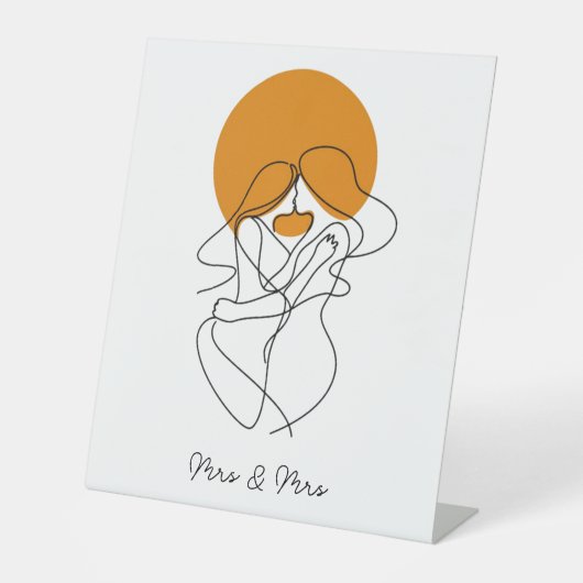 レエレガントスミニマルビアンラインアート 台座サイン (正面)