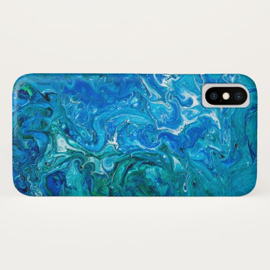 レエレガントースアゲート2 -ブルーアクア Case-Mate iPhoneケース (裏面(横))