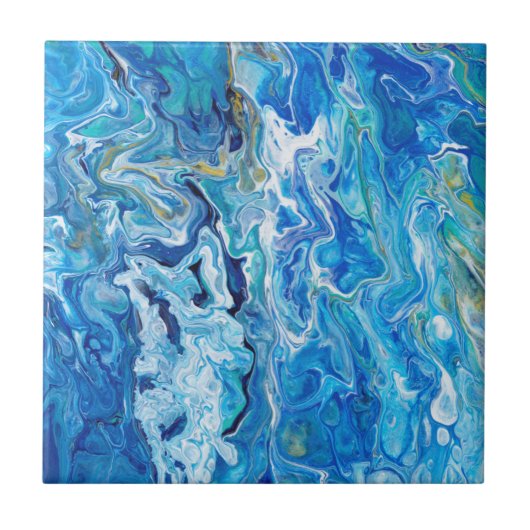 レエレガントースアゲート6 -海ブルー タイル (正面)