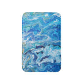 レエレガントースアゲート6 -海ブルー バスマット (正面縦)