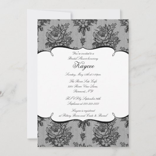 レエレガントースブライダルシャワー招待状 招待状 (正面)