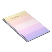 レエレガント名ストライプのメモ ノートブック (右側)