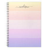 レエレガント名ストライプのメモ ノートブック (正面)