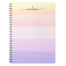 レエレガント名ストライプのメモ ノートブック