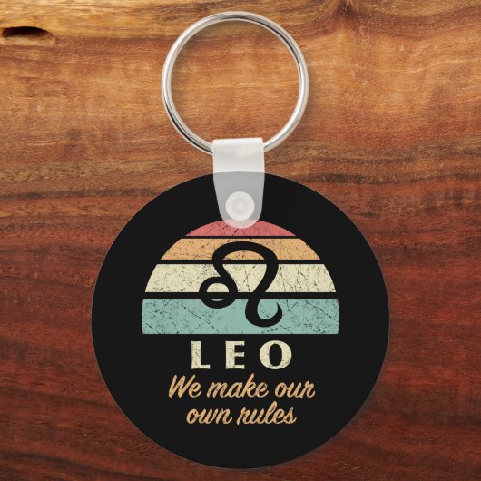 レオおもしろい〔占星術の〕十二宮図規則 キーホルダー (正面)