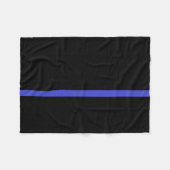 レオのための薄いブルーライン毛布 フリースブランケット (正面(横))