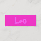 レオのプロフィールカード スキニー名刺 (裏面)