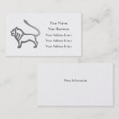 レオのライオンの(占星術の)十二宮図の星の印の金ゴールドの獣医のしおり 名刺 (正面/裏面)