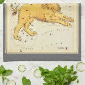 レオのライオン ヴィンテージ星座 ウラニアの鏡 キッチンタオル (折り畳み)