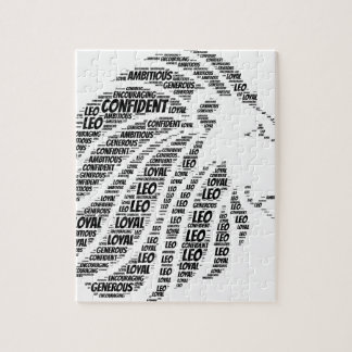 レオの占星術の(占星術の)十二宮図の印の単語の雲 ジグソーパズル