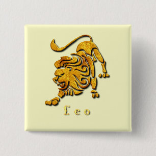 レオの印の正方形Pin 缶バッジ