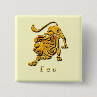 レオの印の正方形Pin 缶バッジ