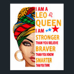 レオの女王よルおもしろいの誕生日プレゼント ポスター<br><div class="desc">レオ女王レオ〔占星術の〕十二宮図のための私おもしろいは強い誕生日ギフトである</div>