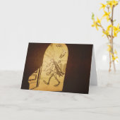 レオの歩く-挨拶状(ブランク) カード (黄色い花)