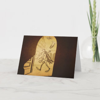 レオの歩く-挨拶状(ブランク) カード