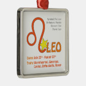 レオの特性の正方形のオーナメント メタルオーナメント (右)