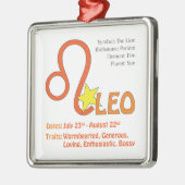 レオの特性の正方形のオーナメント メタルオーナメント (左)