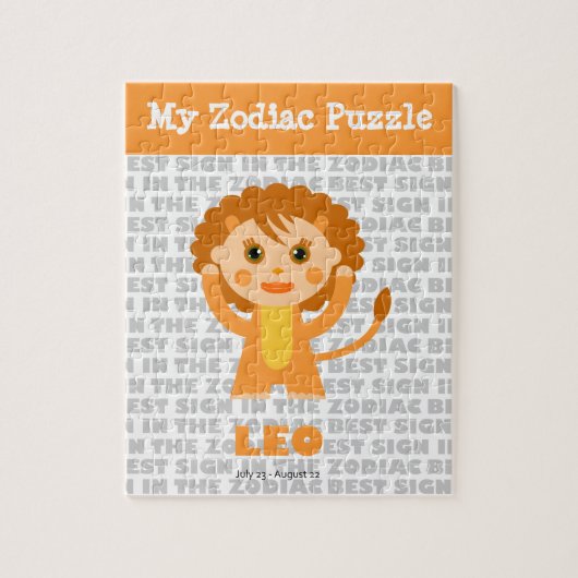 レオの私の(占星術の)十二宮図のパズル ジグソーパズル (縦)