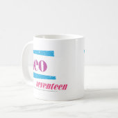 レオの紫色 コーヒーマグカップ (正面左)