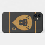 レオの(占星術の)十二宮図のライオンの頭部の大理石の効果 Case-Mate iPhoneケース (裏面(横))