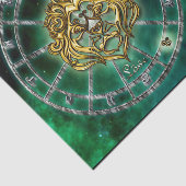 レオの(占星術の)十二宮図の占星術のデザイン 薄葉紙 (詳細)