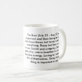 レオの(占星術の)十二宮図の印のマグ コーヒーマグカップ (正面右)