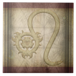 レオの(占星術の)十二宮図の印 タイル