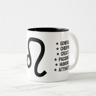 レオの(占星術の)十二宮図の印("ライオン") ツートーンマグカップ