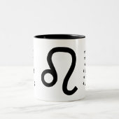 レオの(占星術の)十二宮図の印("ライオン") ツートーンマグカップ (中央)