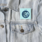 レオの(占星術の)十二宮図の正方形Pin 缶バッジ (インサイチュ)